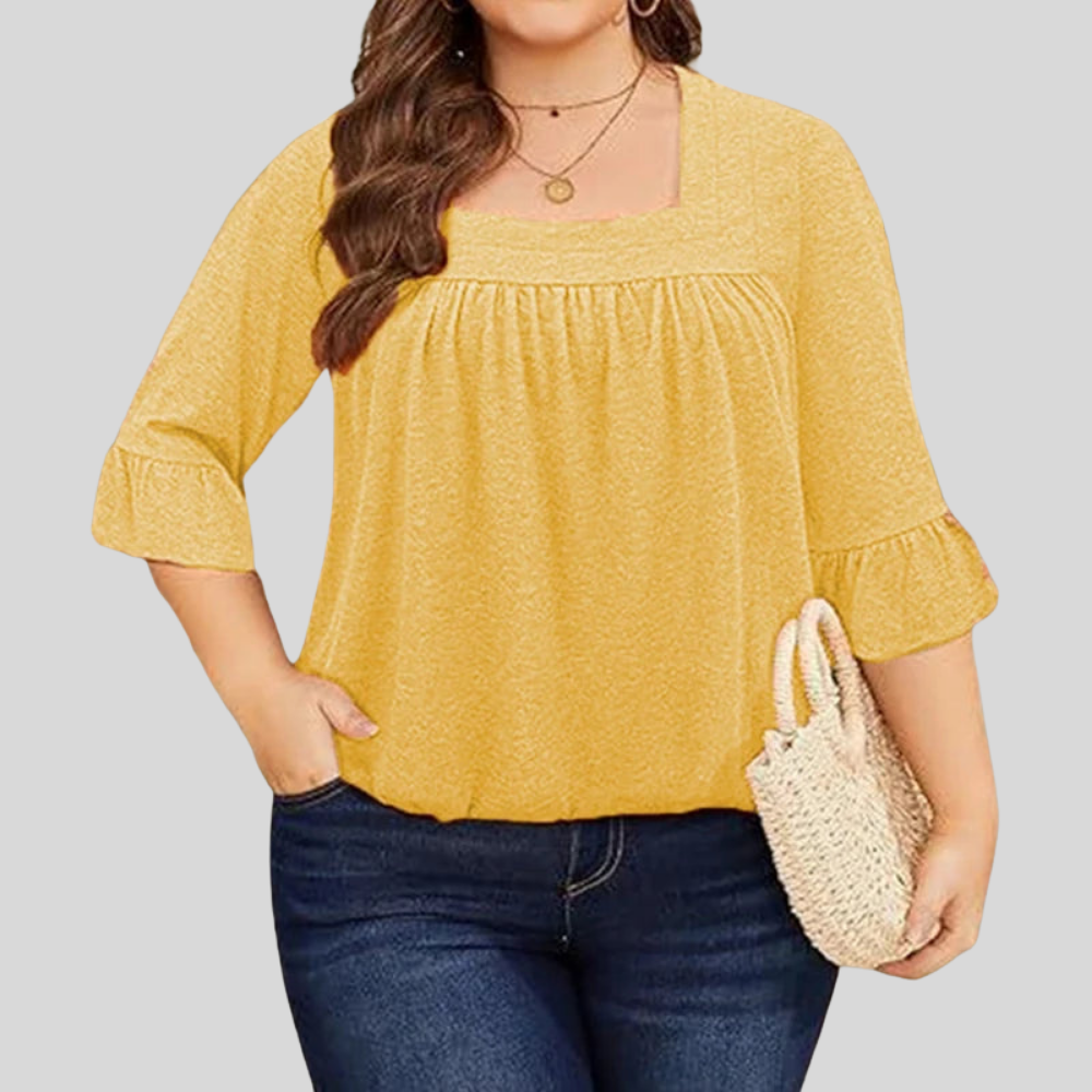 Plus Size Solid Casual Shirt