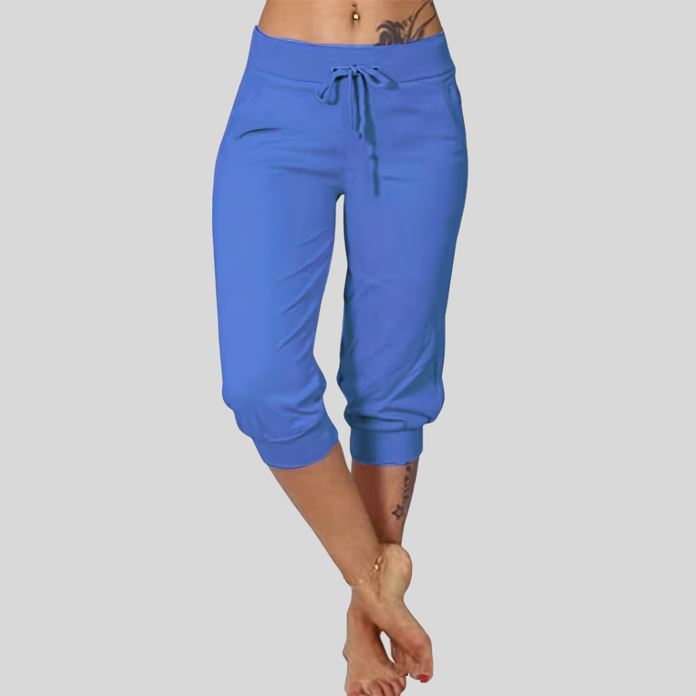 Plus Size Drawstring Capri Pants