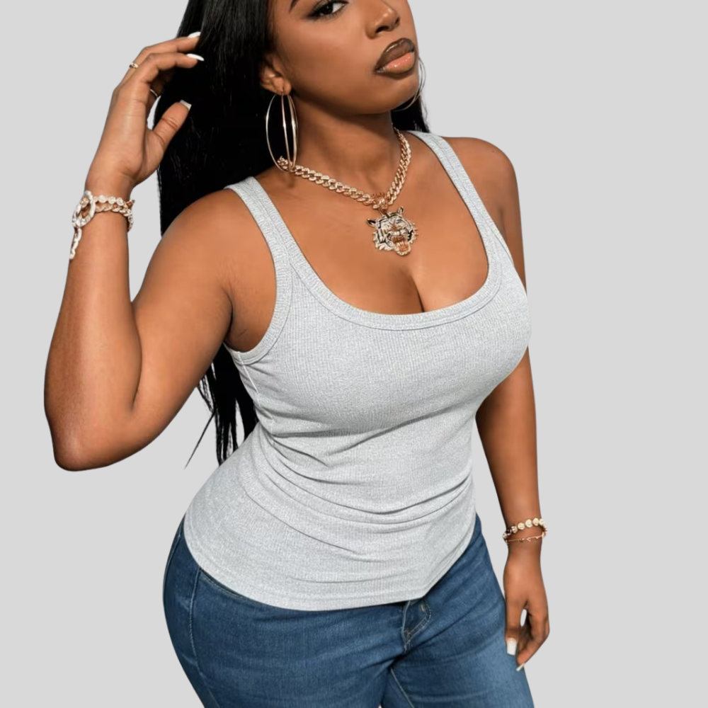 Ribbed Vacation Plus Size Top