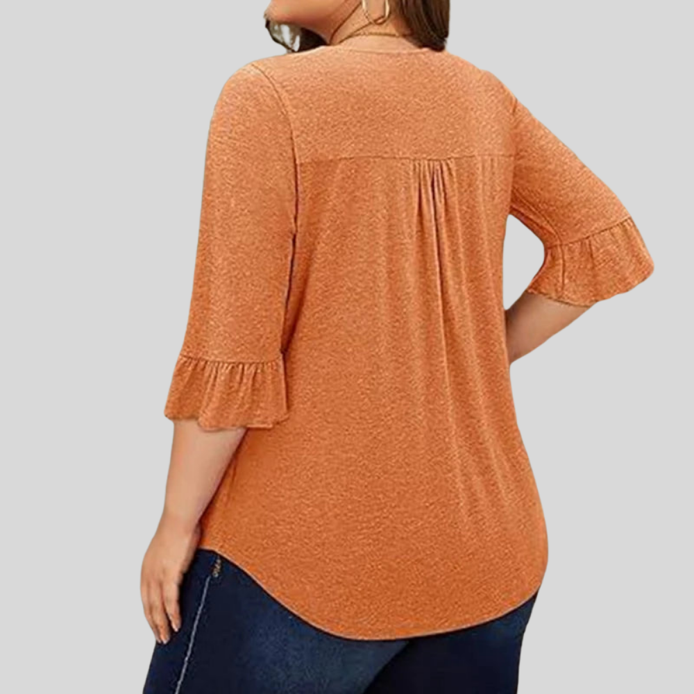 Plus Size Solid Casual Shirt