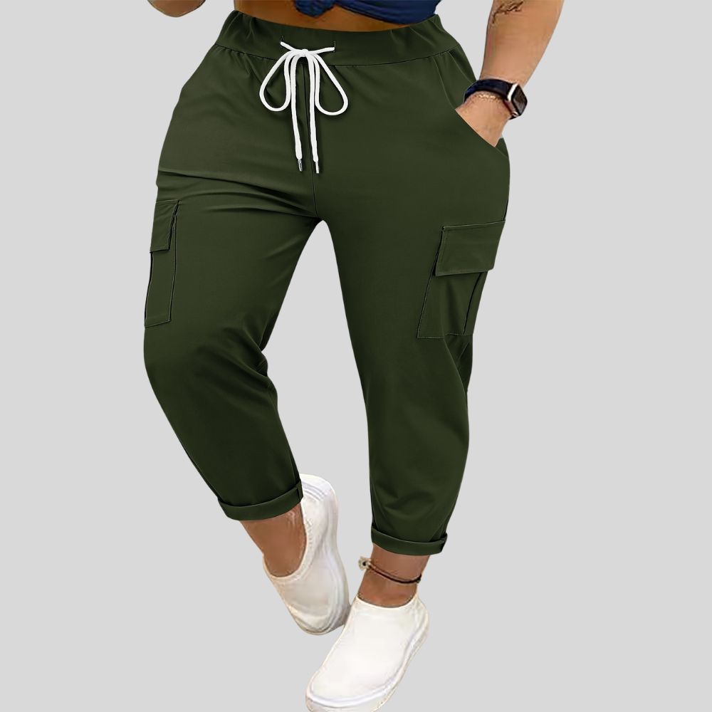 Pocket Detail Plus Size Pants