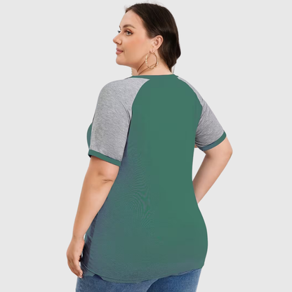 Raglan Block Plus Size Top