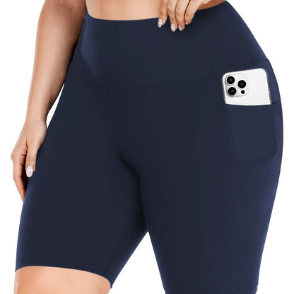 Plus Size Pocket Biker Shorts