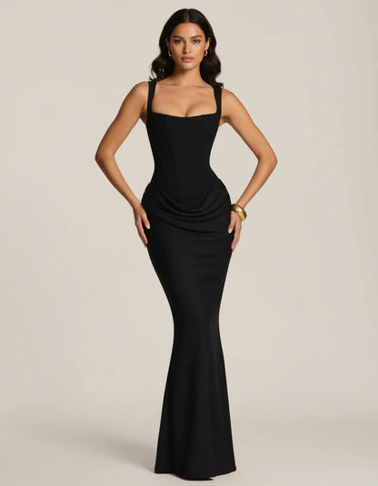 Amara | Sculpted Elegant Midi Dress