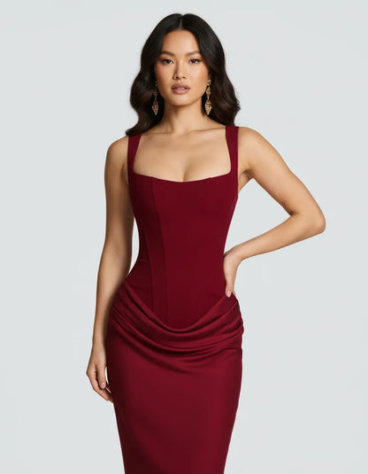 Amara | Sculpted Elegant Midi Dress