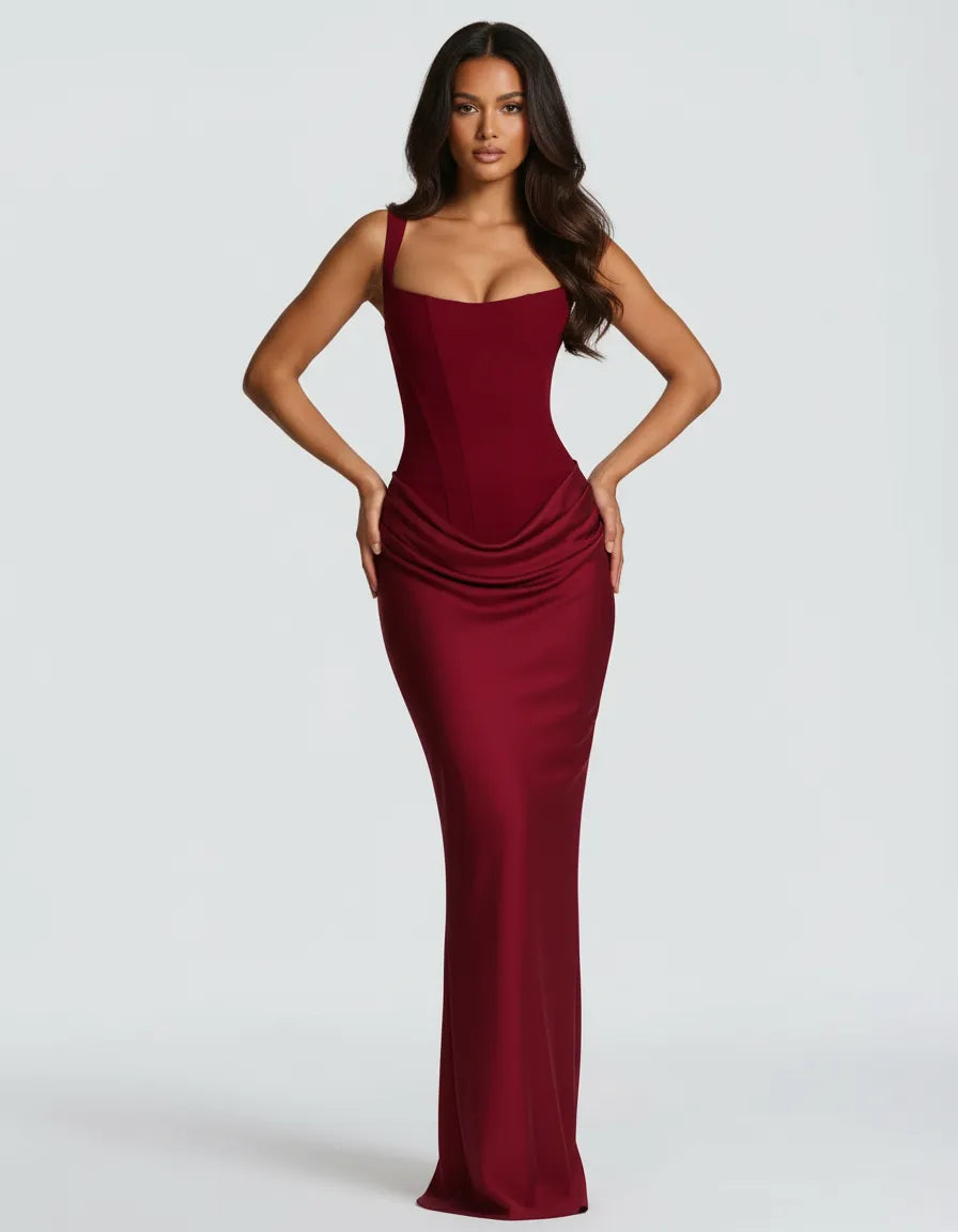 Amara | Sculpted Elegant Midi Dress