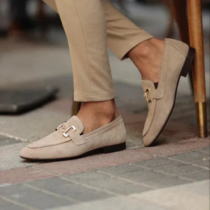 Suede Loafers with Horsebit for Men