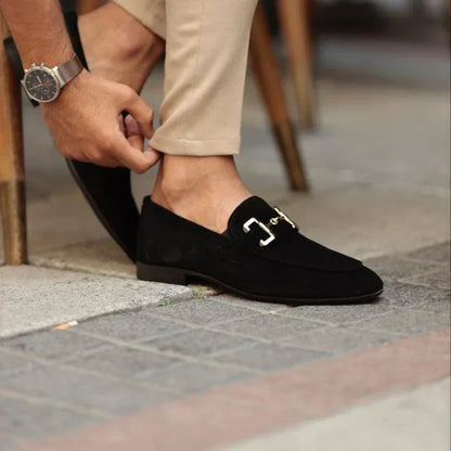 Suede Loafers with Horsebit for Men