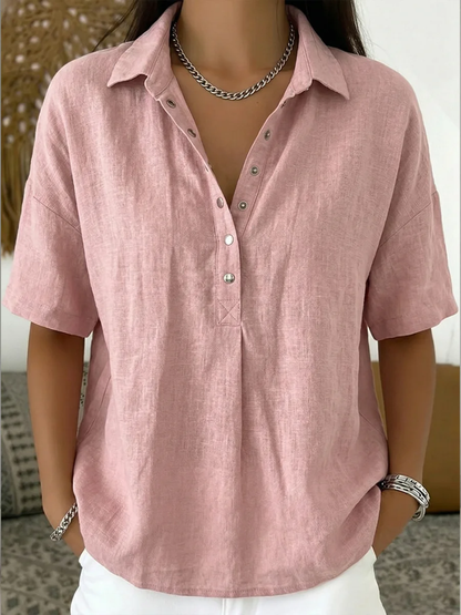 Women's Blouse | Casual Chic with Collar & Button Detail