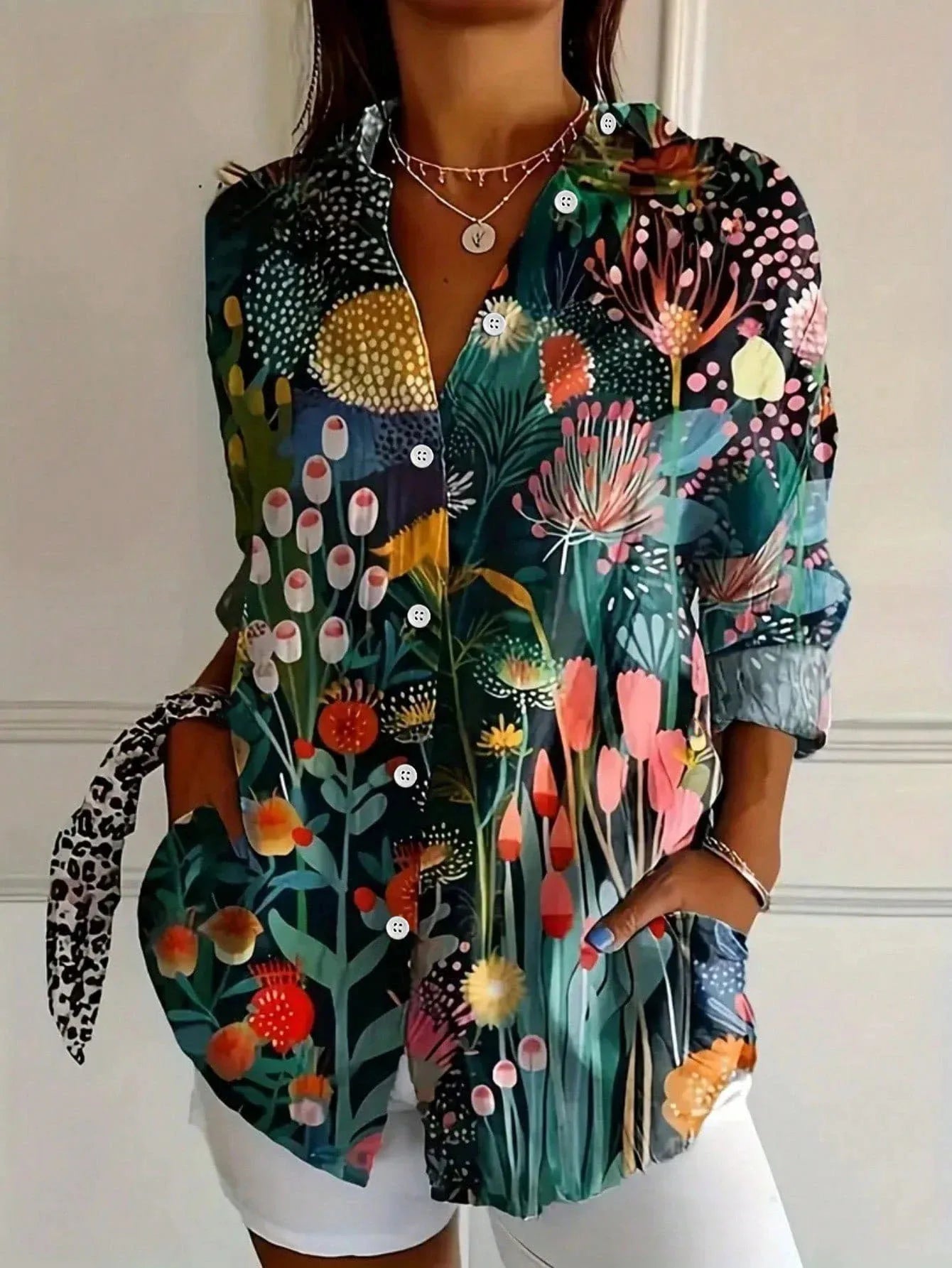 Women's Blouse | Colorful Print & Loose Fit
