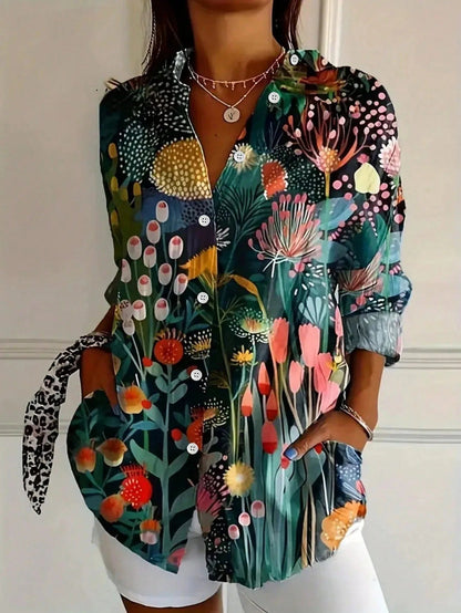 Women's Blouse | Colorful Print & Loose Fit