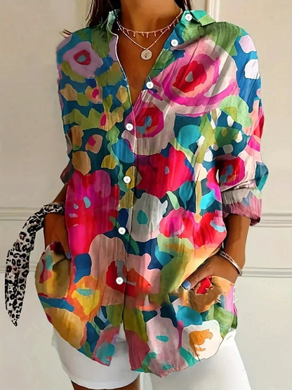 Women's Blouse | Colorful Print & Loose Fit