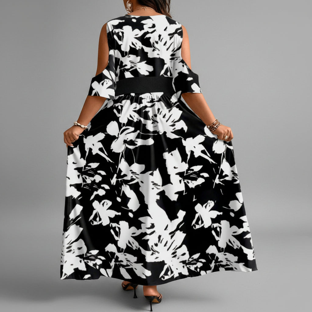 Boho Split Hem Dress - Lightweight Cold-Shoulder Summer Essential 4