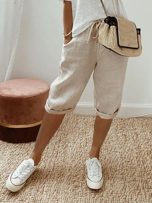Women's Capri Pants | Elastic Waist & Stylish Comfort
