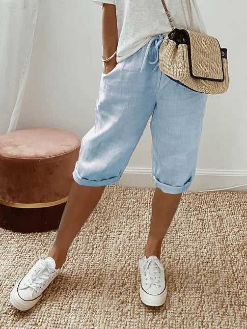 Women's Capri Pants | Elastic Waist & Stylish Comfort