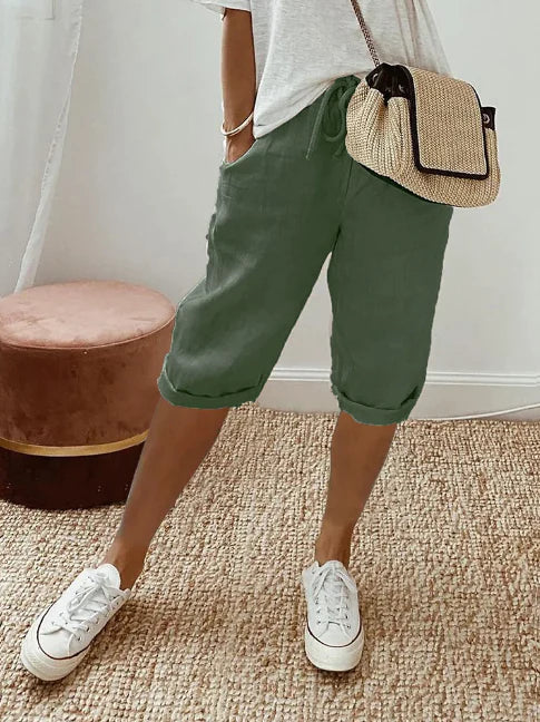Women's Capri Pants | Elastic Waist & Stylish Comfort