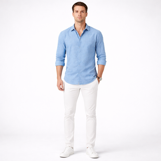 Hague | Men’s Classic Fit Linen Blend Shirt