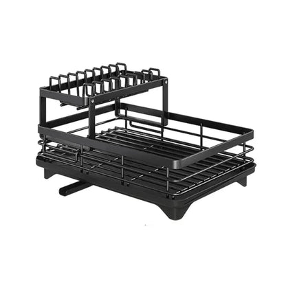 KITCHENFORM – Foldable stainless steel dish rack, space-saving design for modern kitchens