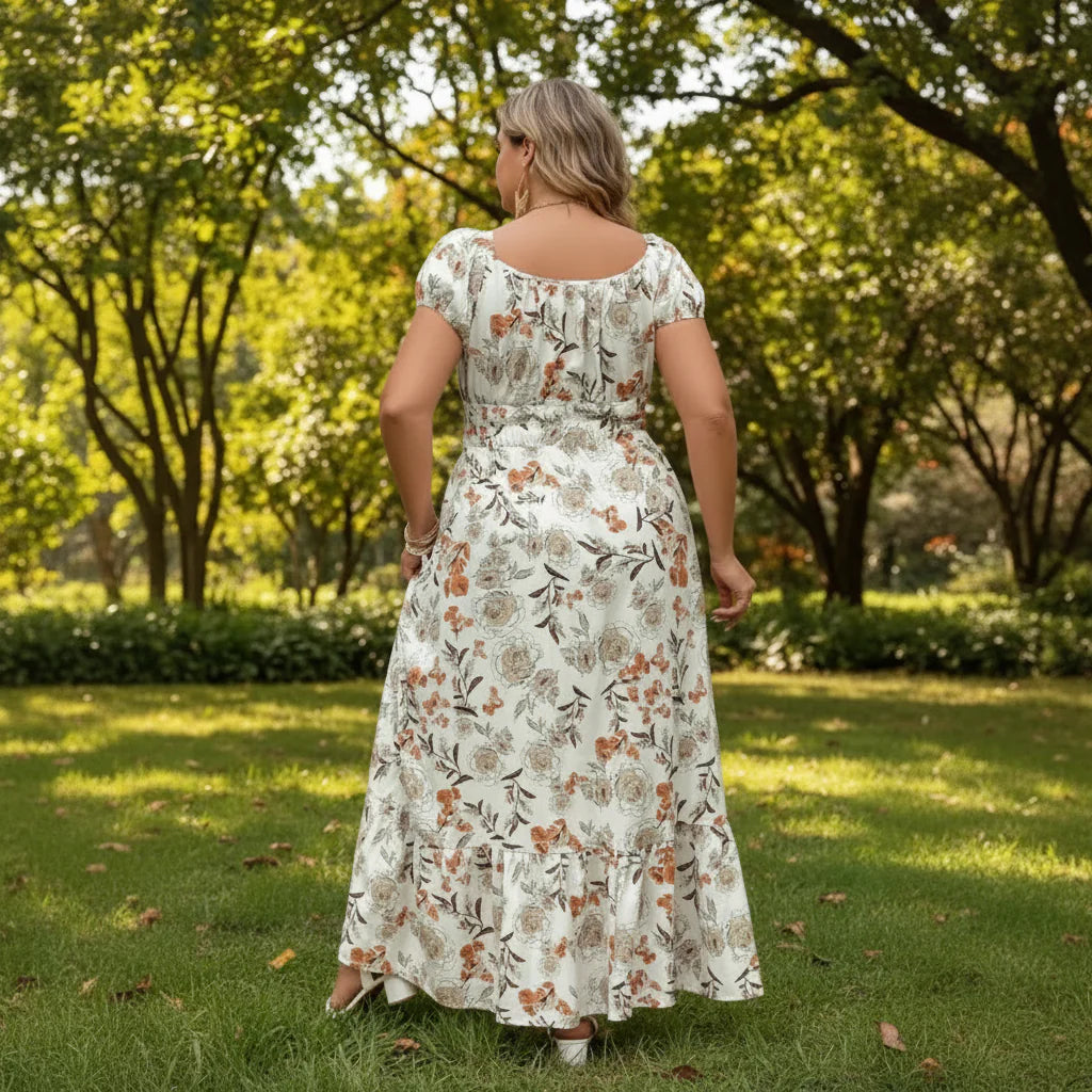 Floral Print Plus Size Casual Summer Dress - 1XL to 5XL 3