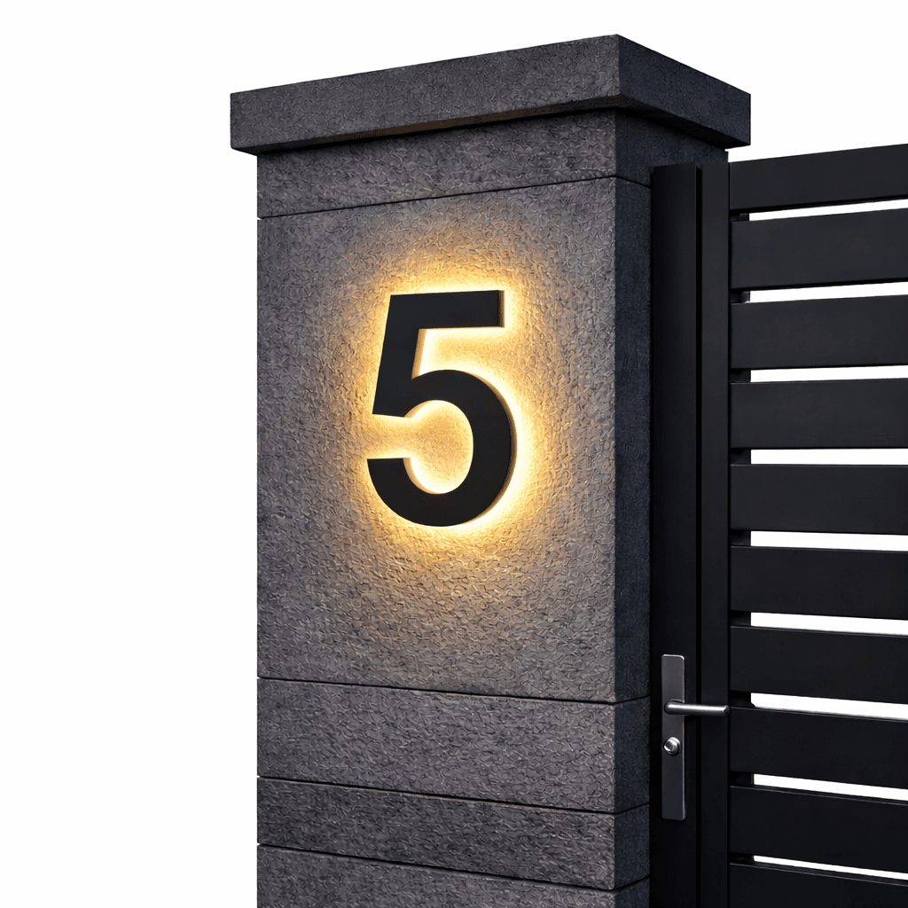 LICHTZEICHEN – Individually Customizable LED House Numbers for Modern Homes