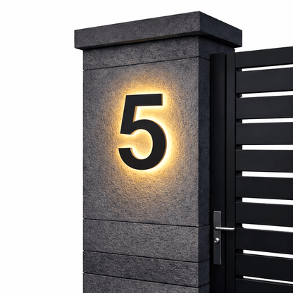 LICHTZEICHEN – Individually Customizable LED House Numbers for Modern Homes