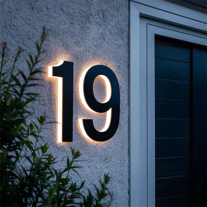 LICHTZEICHEN – Individually Customizable LED House Numbers for Modern Homes