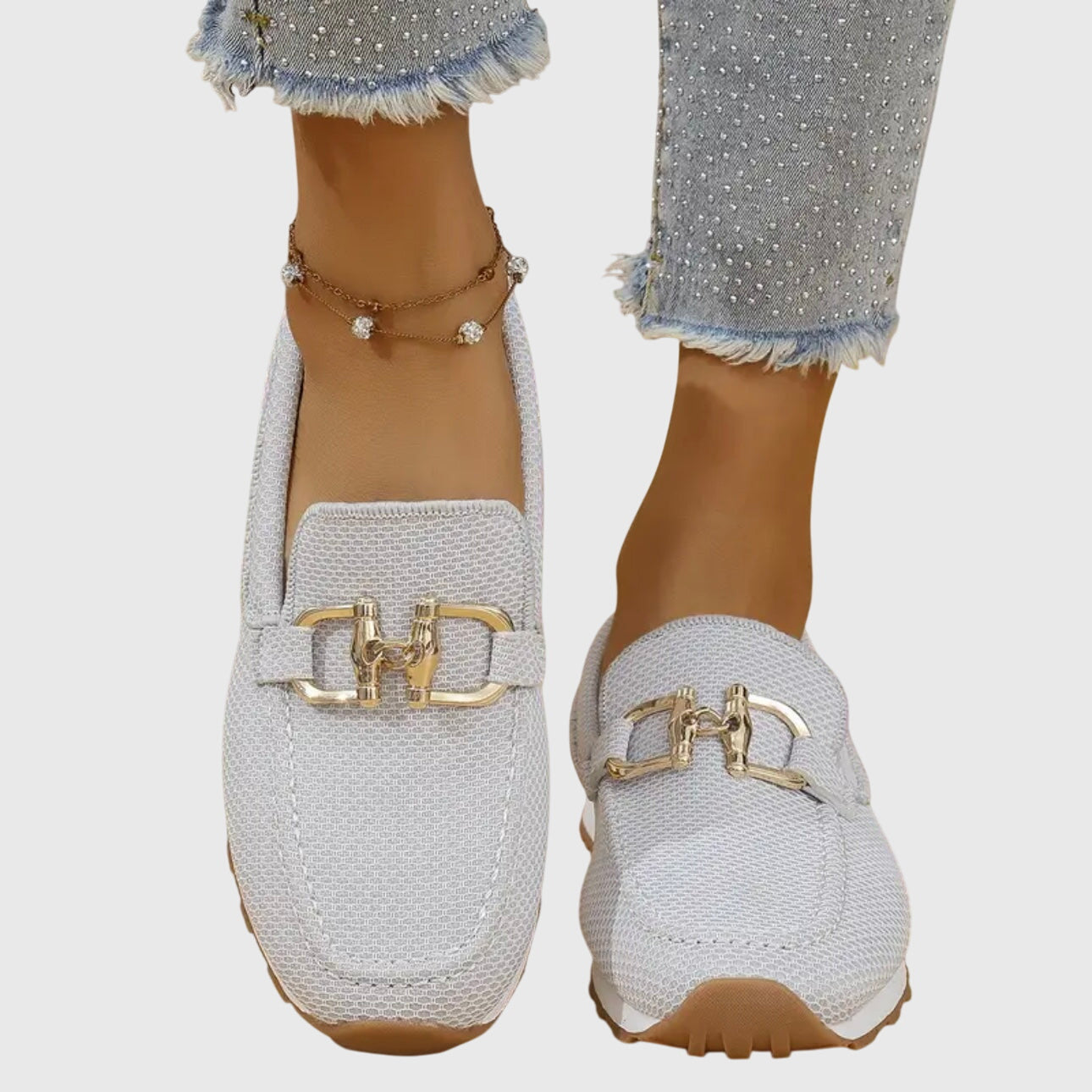 Women's Loafer | Orthopedic Footbed & Gold Horsebit Detail
