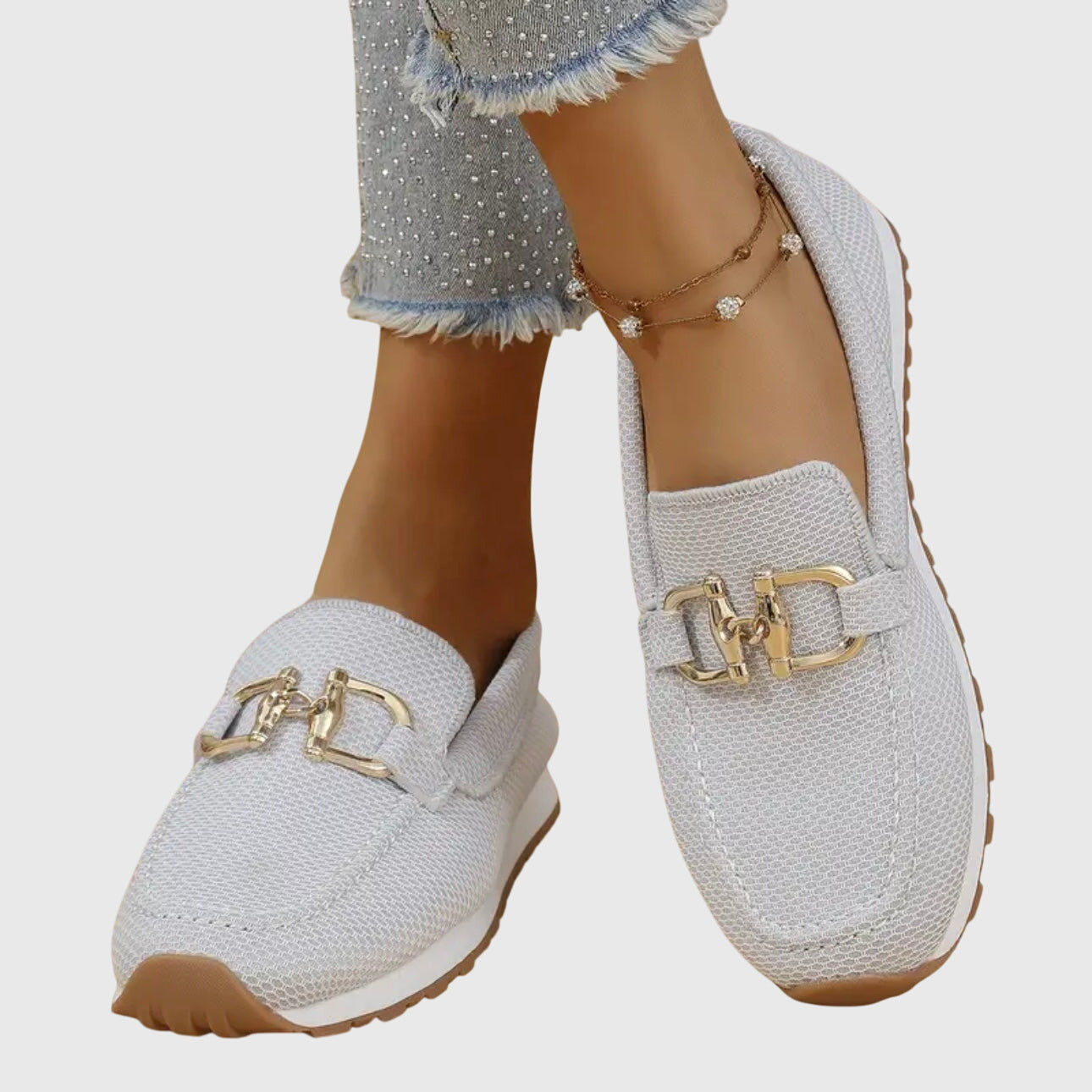 Women's Loafer | Orthopedic Footbed & Gold Horsebit Detail