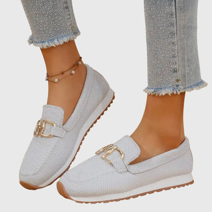 Women's Loafer | Orthopedic Footbed & Gold Horsebit Detail