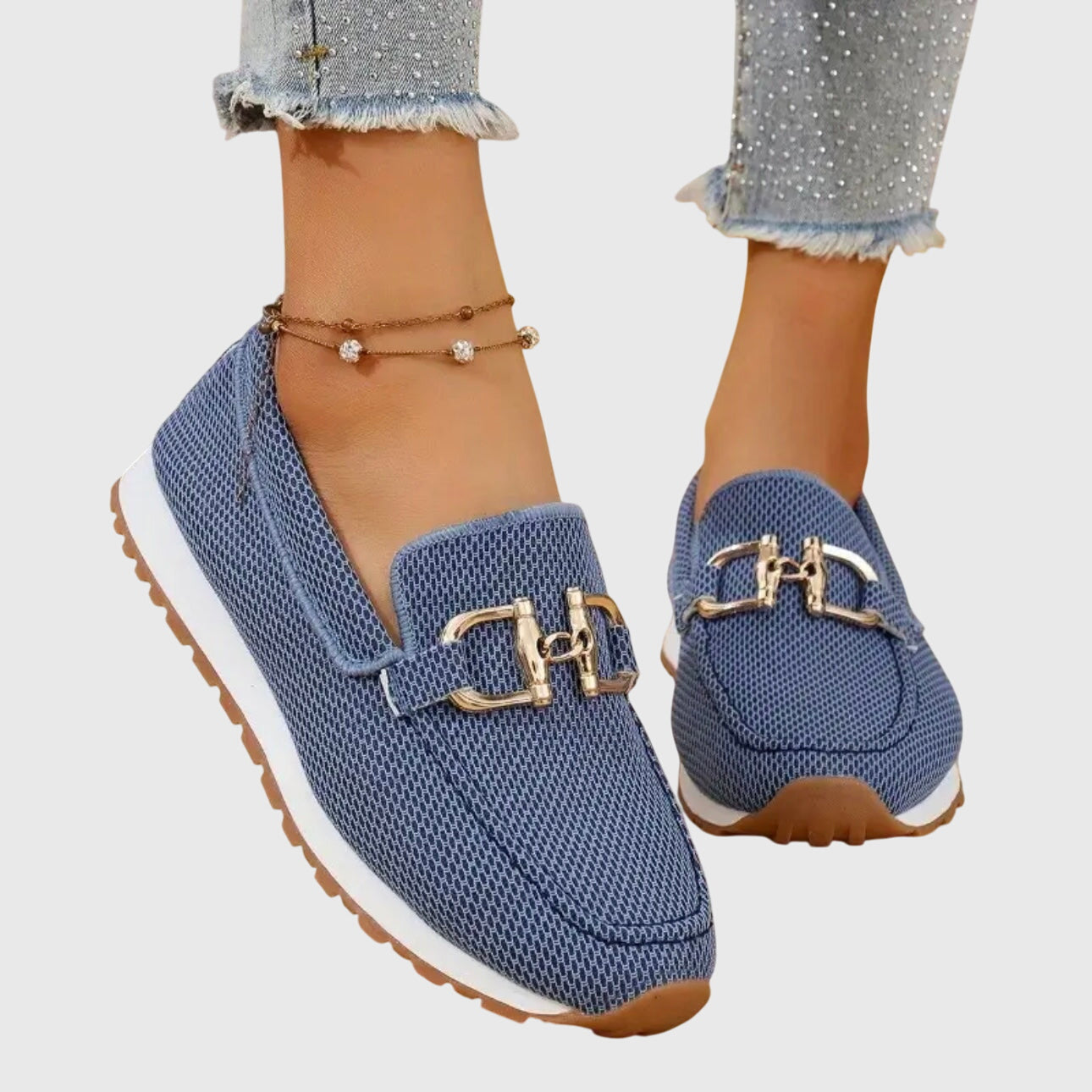 Women's Loafer | Orthopedic Footbed & Gold Horsebit Detail