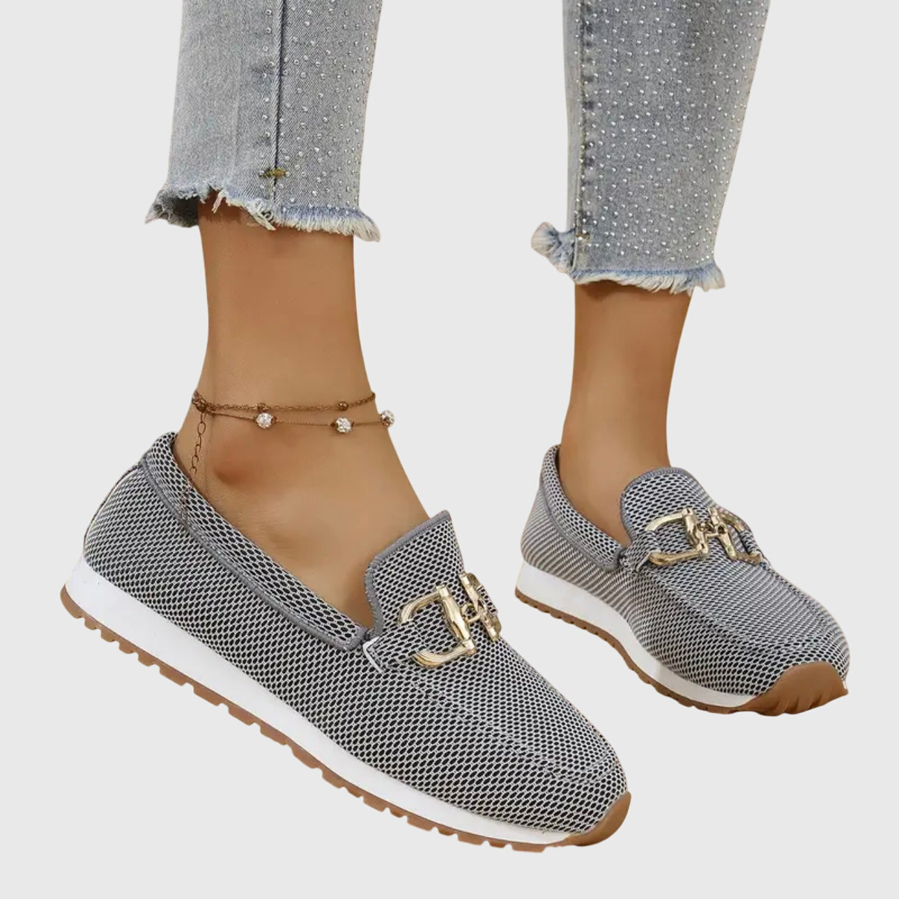 Women's Loafer | Orthopedic Footbed & Gold Horsebit Detail