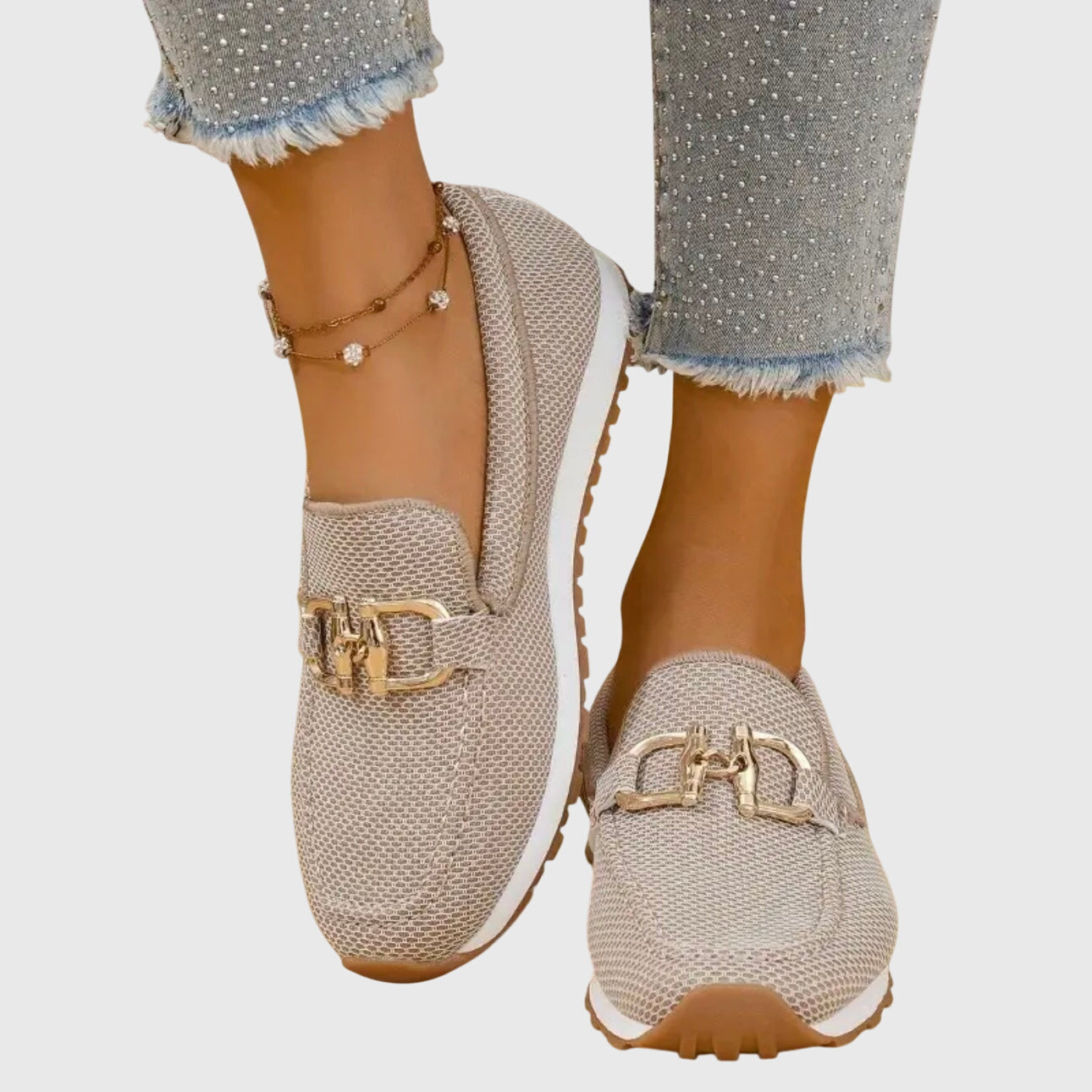 Women's Loafer | Orthopedic Footbed & Gold Horsebit Detail