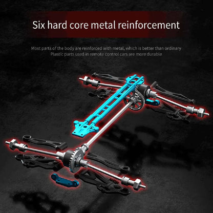 DUSTFORCE – 1:16 all-wheel-drive electric truck with LED headlights and treaded tires