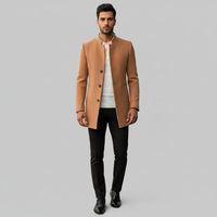 Men’s Smart Casual Coat – Minimalist Button Winter Coat 0