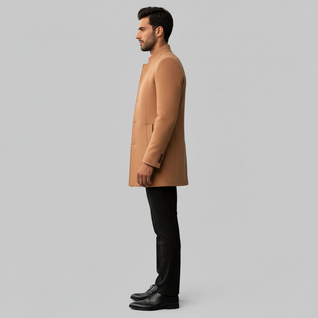 Velmont | Smart Casual Button Coat for Men Minimalist Winter Wear