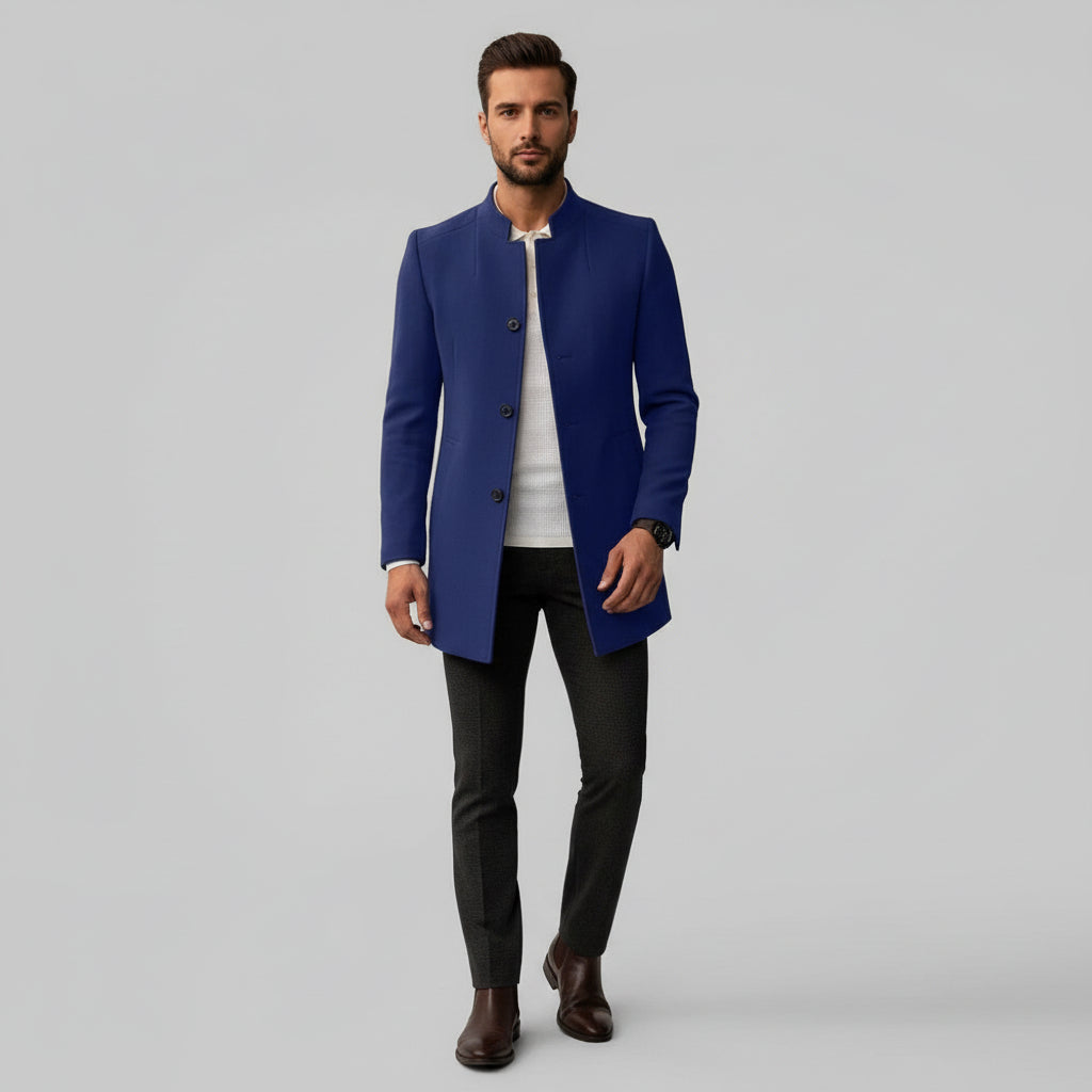Men’s Smart Casual Coat – Minimalist Button Winter Coat 10