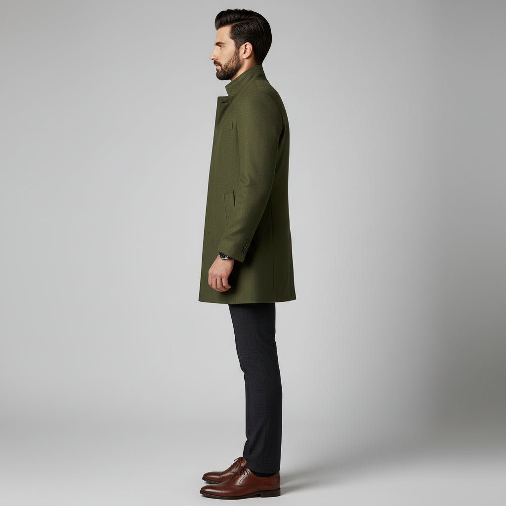 Velmont | Smart Casual Button Coat for Men Minimalist Winter Wear
