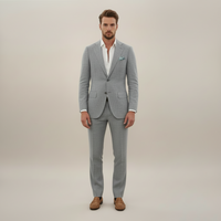 Sunlux | Lightweight Elegant Linen Suit Two-Piece Set for Men Warm Seasons