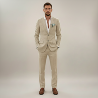 Men’s Two-Piece Linen Suit – Single Breasted Elegant Spring/Summer Set 3