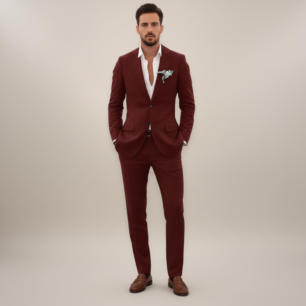 Men’s Two-Piece Linen Suit – Single Breasted Elegant Spring/Summer Set 5
