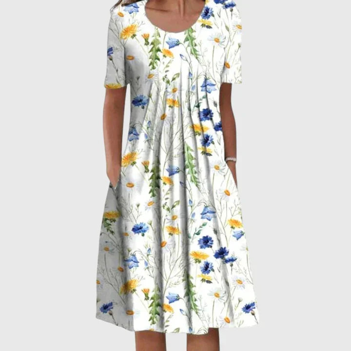 Women's Midi Dress | Floral Print & Flattering Loose Fit