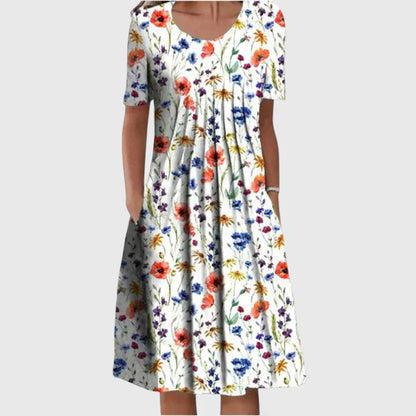 Women's Midi Dress | Floral Print & Flattering Loose Fit