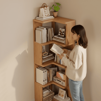 AVELACRAFT – Corner cabinet made of solid pine wood for space-saving, elegant storage