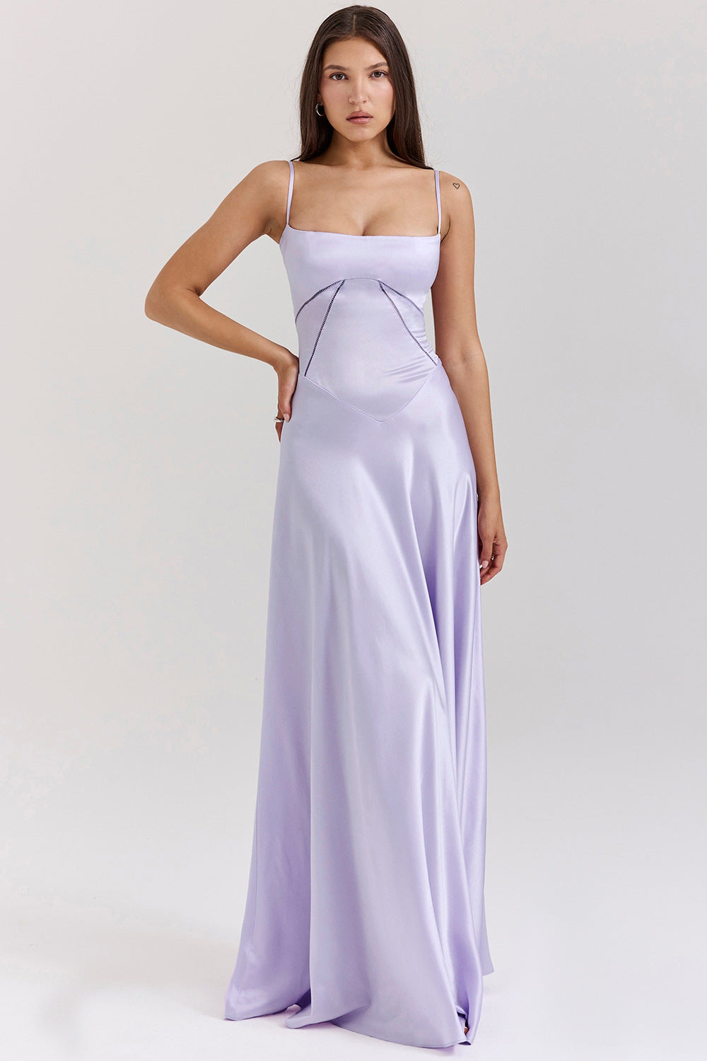 Wedding Guest Maxi Dress with Spaghetti Straps for Women