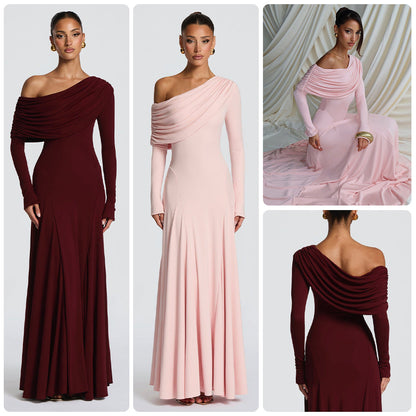Wedding Guest Off-Shoulder Maxi Dress for Women