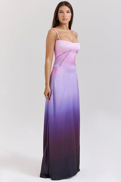 Wedding Guest Maxi Dress with Spaghetti Straps for Women