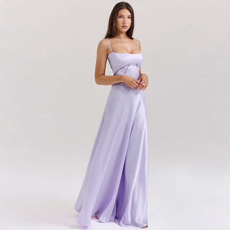 Wedding Guest Maxi Dress with Spaghetti Straps for Women
