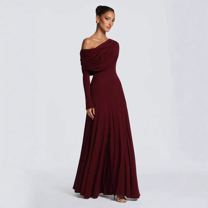 Wedding Guest Off-Shoulder Maxi Dress for Women