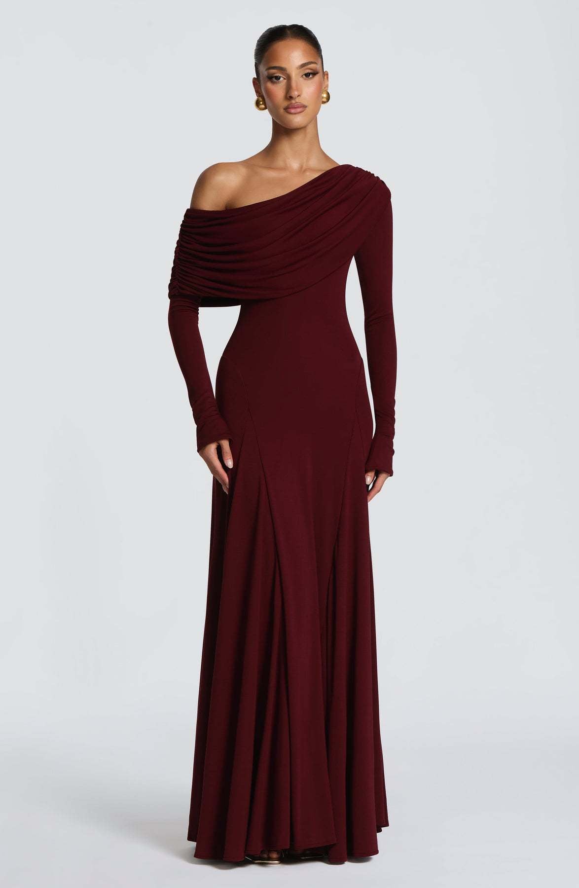 Wedding Guest Off-Shoulder Maxi Dress for Women