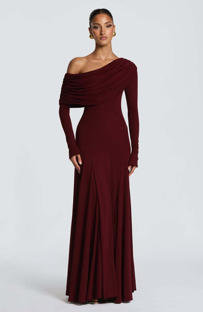 Wedding Guest Off-Shoulder Maxi Dress for Women